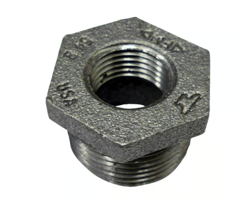 Anvil® 0319907846 383 Type B Hex Head Bushing, 1/2 x 2 in Nominal, MNPT x FNPT End Style, 300 lb, Iron, Galvanized, Domestic