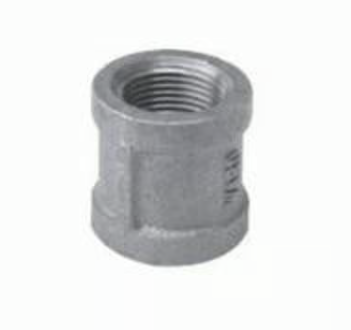 Ward Mfg 2.NMC Straight Pipe Coupling, 2 in Nominal, FNPT End Style, 150 lb, Malleable Iron, Galvanized, Domestic