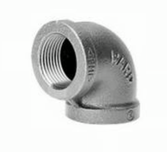 Ward Mfg 2XE.NML Pipe Reducing 90 deg Elbow, 2 x 3/4 in, FNPT, 150 lb, Malleable Iron, Galvanized, Domestic