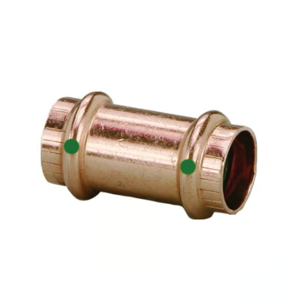 ProPress® 78182 Pipe Coupling, 1 in Nominal, Press End Style, Copper, Import