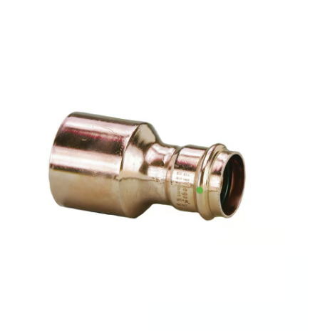 View Larger ProPress® ProPress® ProPress® 20783 Pipe Reducer, 4 x 3 in Nominal, Fitting x Press End Style, Copper, Import