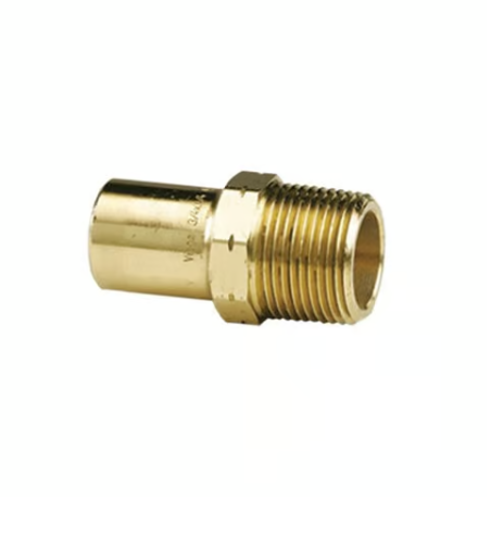 ProPress® 79380 Pipe Adapter, 1/2 in Nominal, Fitting x MNPT End Style, Bronze, Import