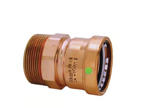 View Larger ProPress® ProPress® ProPress® 20828 Pipe Adapter, 3 in Nominal, Press x MNPT End Style, Copper, Import  SKU: 53965