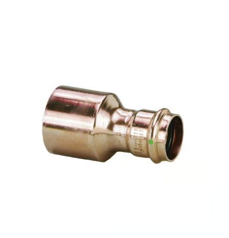 View Larger ProPress® ProPress® ProPress® 20768 Pipe Reducer, 3 x 2-1/2 in Nominal, Fitting x Press End Style, Copper, Import