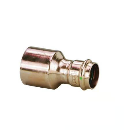 ProPress® 20758 Pipe Reducer, 2-1/2 x 2 in Nominal, Fitting x Press End Style, Copper, Import