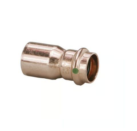 View Larger ProPress® ProPress® ProPress® 78102 Pipe Reducer, 1-1/2 x 1 in Nominal, Fitting x Press End Style, Copper, Import