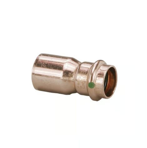 ProPress® 78117 Pipe Reducer, 2 x 1-1/4 in Nominal, Fitting x Press End Style, Copper, Import