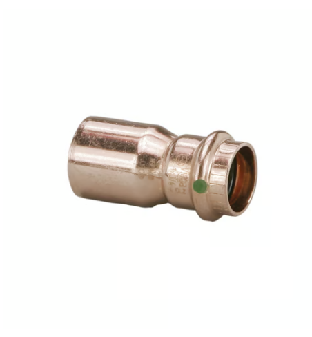 View Larger ProPress® ProPress® ProPress® 78097 Pipe Reducer, 1-1/4 x 1 in Nominal, Fitting x Press End Style, Copper, Import