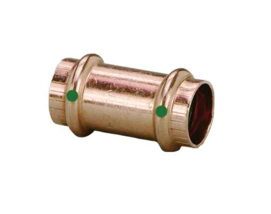 ProPress® 78192 Pipe Coupling, 1-1/2 in Nominal, Press End Style, Copper, Import