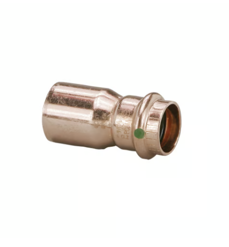 View Larger ProPress® ProPress® ProPress® 78082 Pipe Reducer, 1 x 1/2 in Nominal, Fitting x Press End Style, Copper, Import